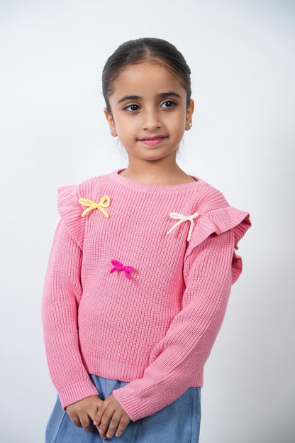 Model(14) lacey knit top